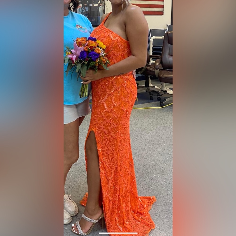 Prom dress size 6 orange